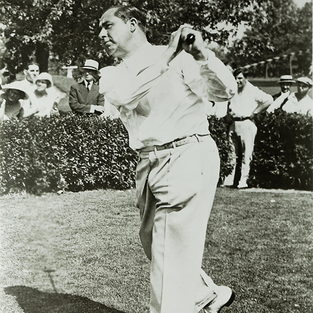 Walter Hagen competes at the 1927 PGA Championship