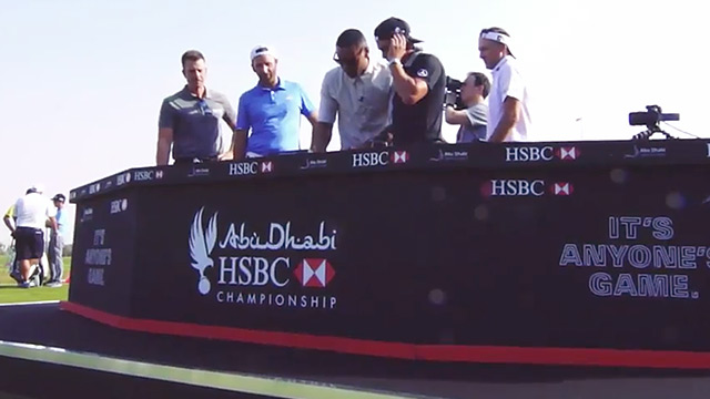 There's music on the range and by the first tee at the Abu Dhabi HSBC Championship