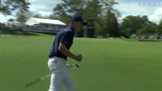 WATCH: Jordan Spieth is at it again with an eagle hole out at the Tour Championship