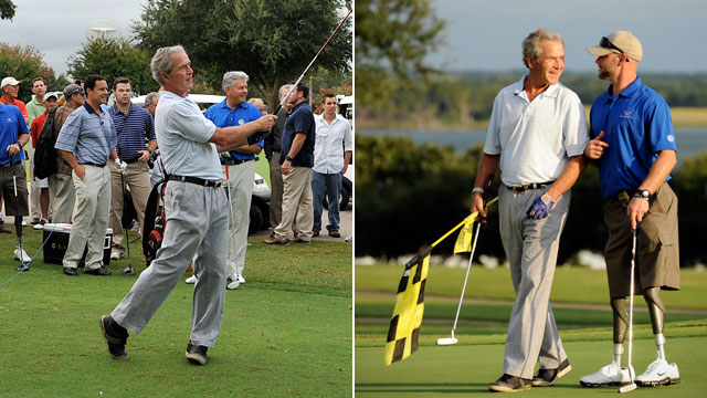 President George W. Bush kicks off Patriot Golf Day weekend