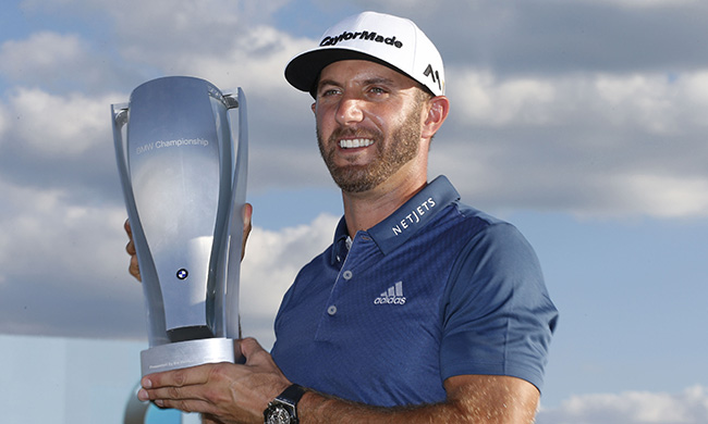 Dustin Johnson grabs lead in final stretch bid to claim his first PGA of America Player of the Year award & Vardon Trophy