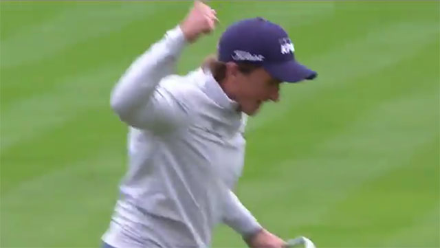 Watch: Paul Dunne, clutch as they come, chips in on 18 to win the British Masters 