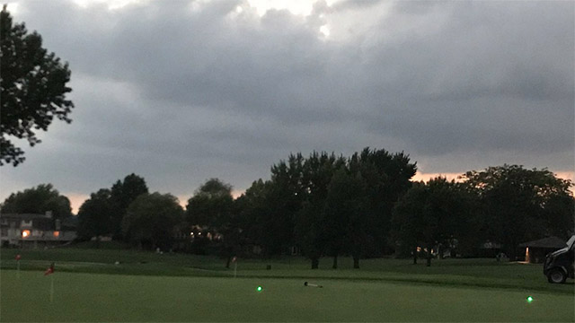 People spent the solar eclipse playing golf -- here’s how it looked  
