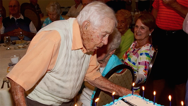 Gus Andreone, PGA’s oldest member, keeps to routine; celebrates 106th birthday in style 