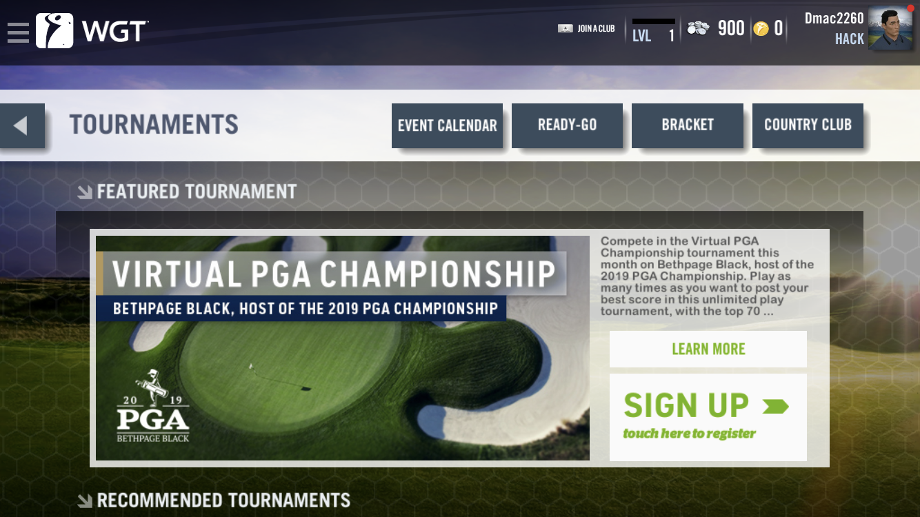 WGT Virtual PGA Champ