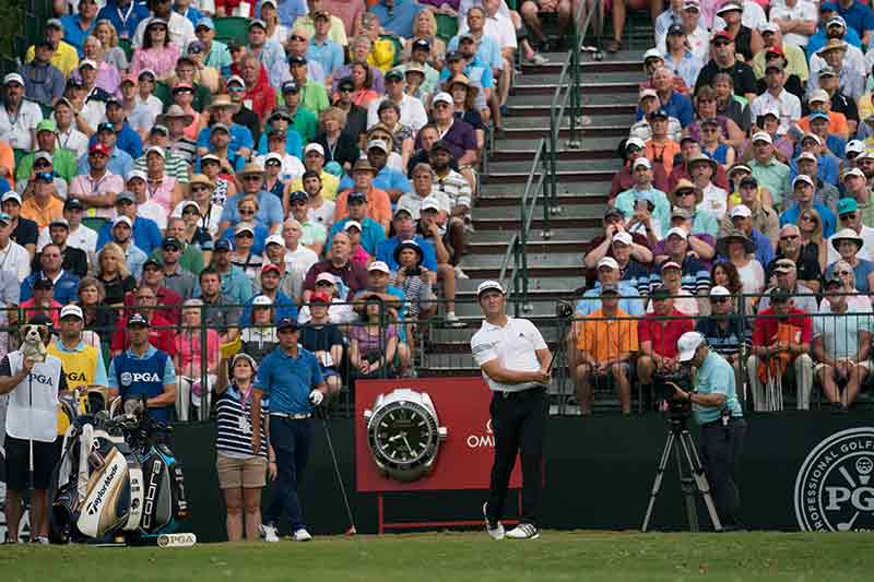 Jon Rahm and Rickie Fowler at the 2017 PGA Championship