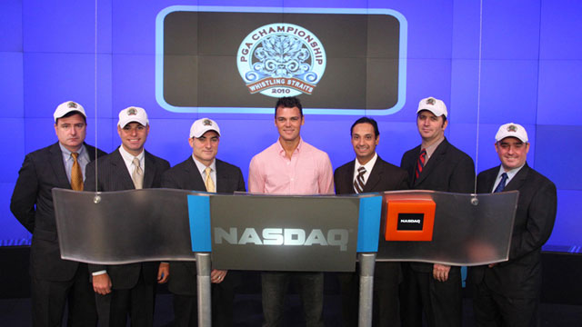 PGA Champ Kaymer visits New York, rings opening bell at NASDAQ