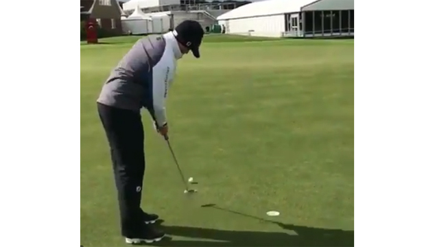 European Tour pro holes longest 2-footer you'll ever see