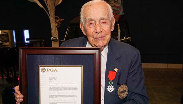 PGA Pro Gus Andreone, 106, receives France’s highest recognition for World War II service