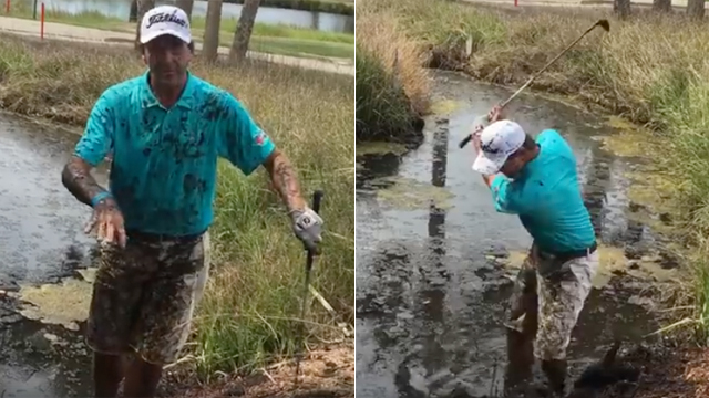 Tour pro hilariously instructs how to save strokes from a swamp