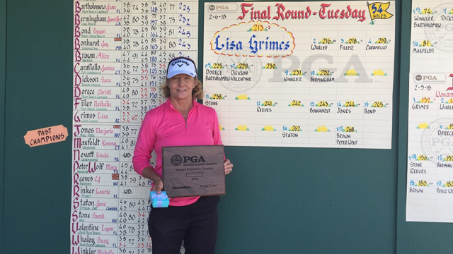 Lisa Grimes secures three-shot victory at 2018 Women’s Stroke Play Championship