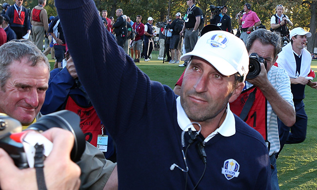 Jose Maria Olazabal returns to the course at British Masters