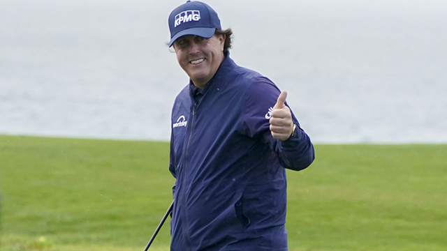 Phil Mickelson makes 500th career PGA Tour cut, but trails Paul Casey at Pebble
