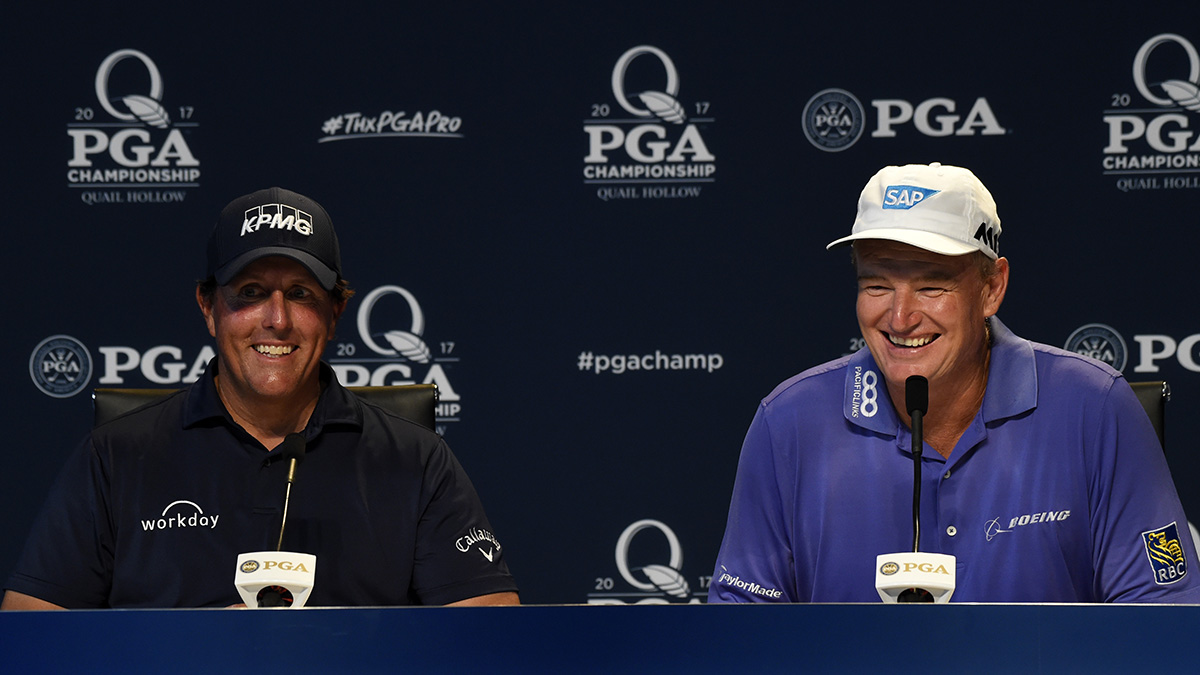 PGA Championship: Ernie Els, Phil Mickelson to play in 100th major together