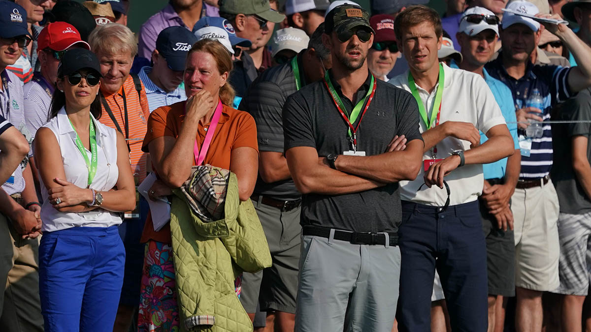Michael Phelps is following Jordan Spieth at the PGA Championship