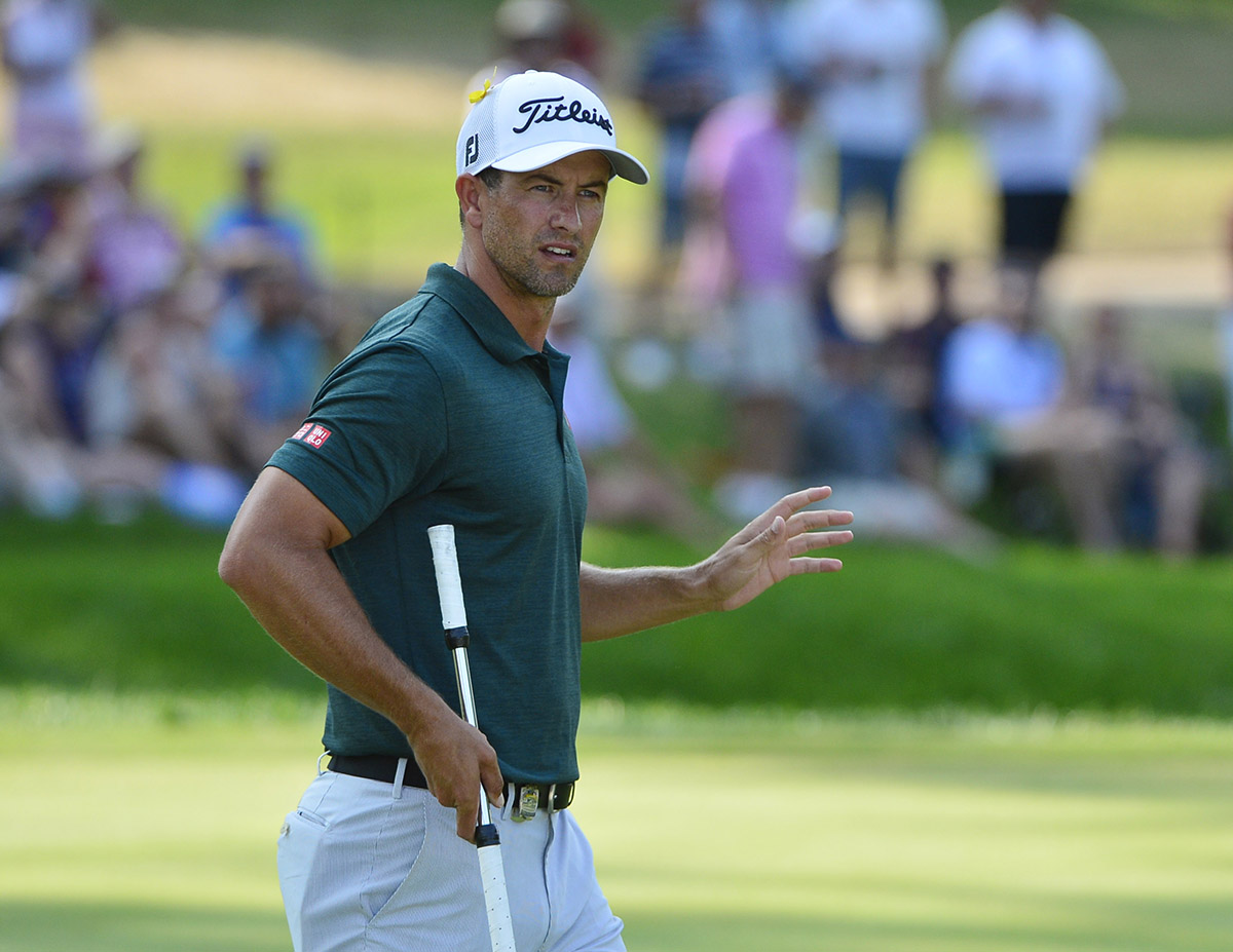 Adam Scott fires off back-to-back rounds of 65 to stay in contention at the 2018 PGA Championship