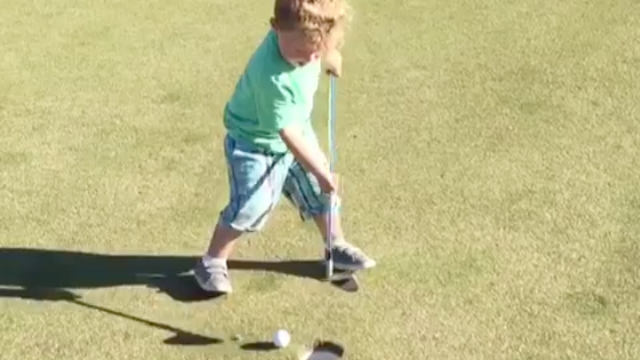 LPGA Tour player's son has adorable reaction after missed putts
