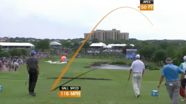 WATCH: Ricky Barnes hits rough shank on 17 at AT&T Byron Nelson