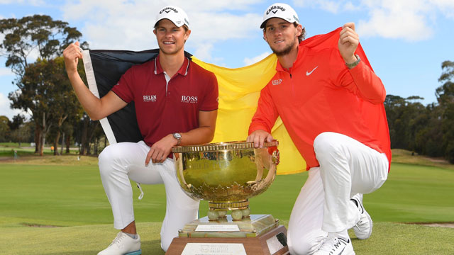 Belgium survives late challenge to win at World Cup of Golf