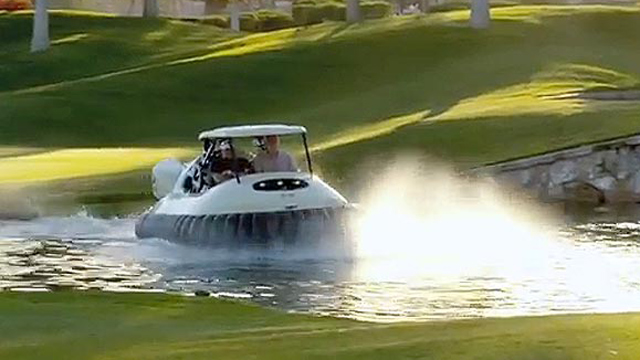 Ohio course buys a pair of hovercrafts to use as carts for adventurous golfers