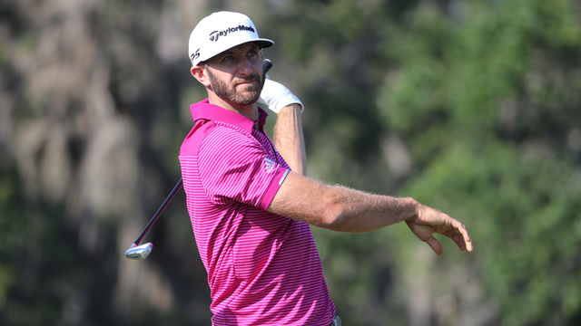 Dustin Johnson holes out to save birdie at The Players