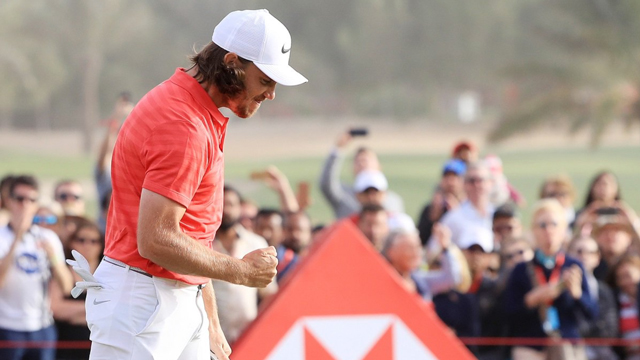 Tommy Fleetwood uses impressive rally to win in Abu Dhabi