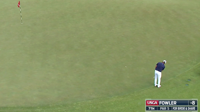WATCH: Rickie Fowler sinks 51-foot putt to regain lead at US Open