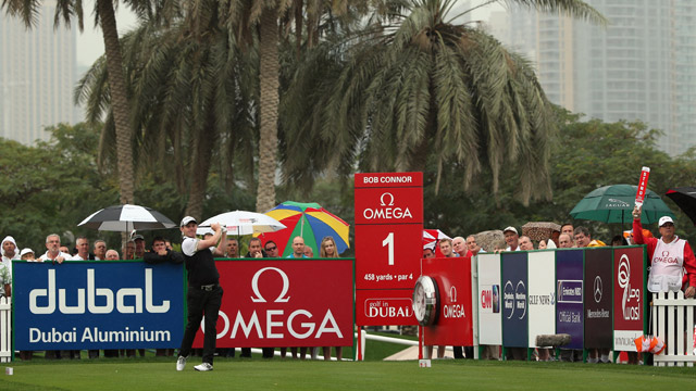 Gallacher leads Dubai Desert Classic, breaks Woods' 54-hole scoring mark