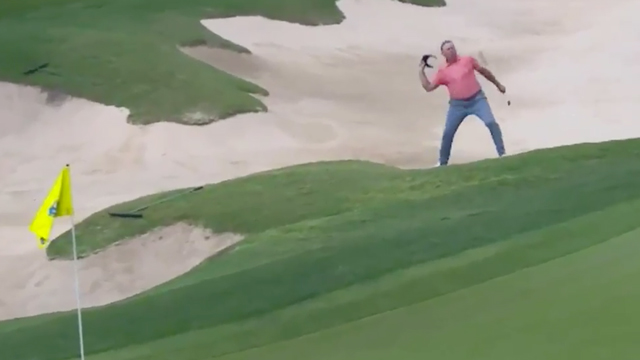 WATCH: Ken Duke's energetic celebration after hole-out from bunker