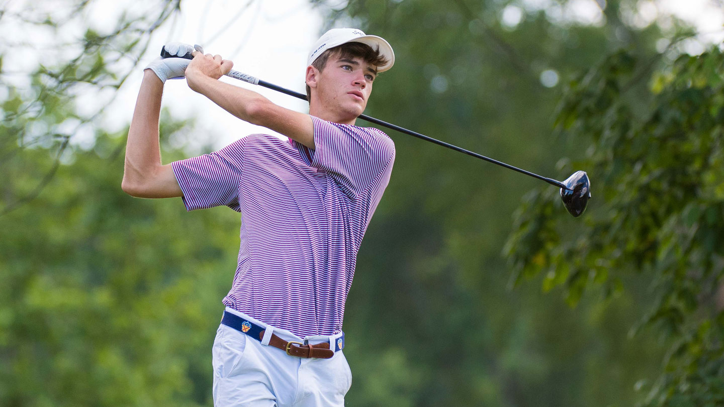Jack Heath sinks a dramatic 40-foot putt to win the Boys Junior PGA Championship