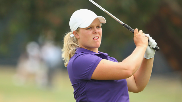 Caroline Hedwall leads by one shot at Women's Australian Open after ace