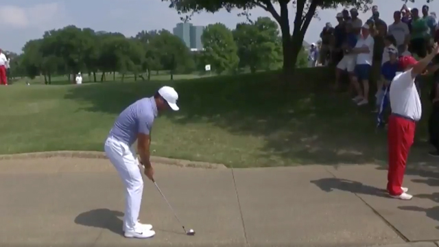 Watch Jason Day make birdie from cart path at AT&T Byron Nelson