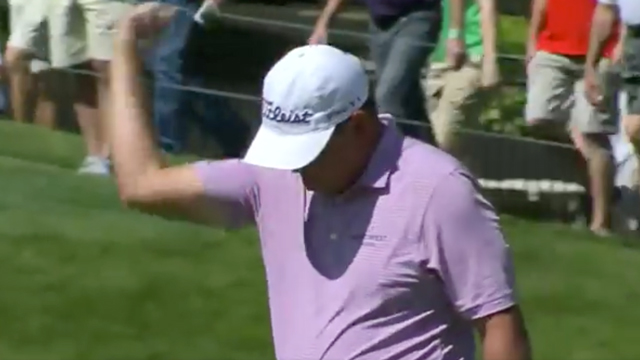 Watch Jason Dufner hole out for eagle during record-setting round