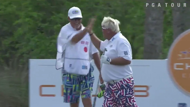 WATCH: John Daly makes an ace at the Chubb Classic