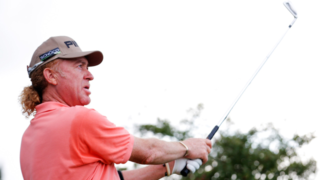 Miguel Angel Jimenez leads KLM Open after first round by one stroke