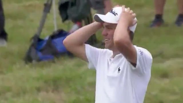 Justin Thomas makes incredible par from a bridge to finish French Open