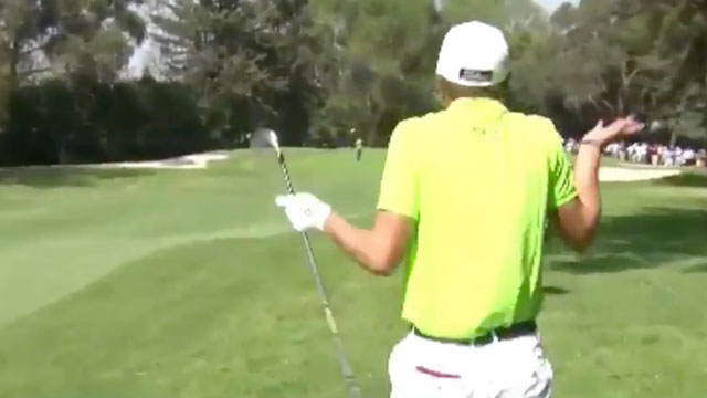 Watch Justin Thomas sink punch out shot from 103 yards
