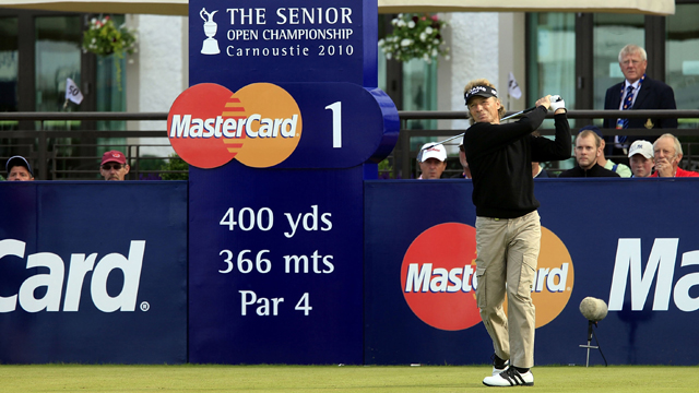 Langer among three co-leaders after first round of Senior British Open 