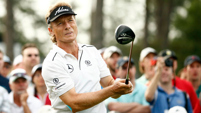 Bernhard Langer ties course record, leads Senior Players Championship