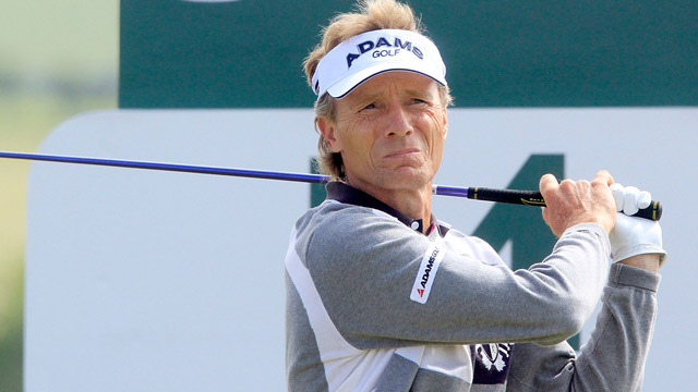 Langer leads Senior British Open by one over McNulty after bogey-free 64