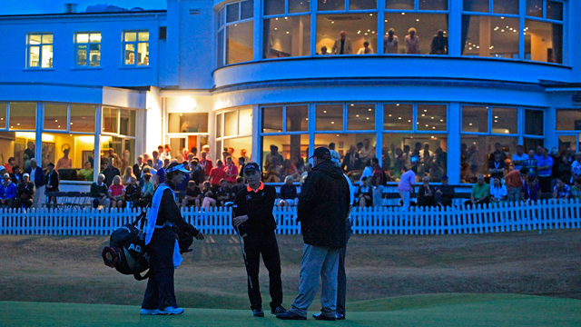 Langer and Wiebe to finish Senior British Open playoff on Monday