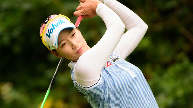 Mi Hyang Lee leads JTBC Founders Cup after record 10-under 62