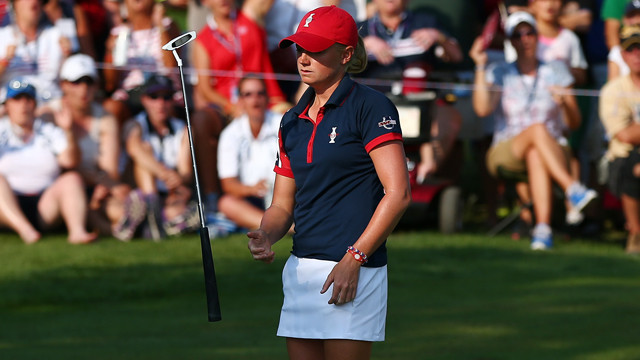 Solheim Cup Notebook: Lewis miffed after long delay, incorrect ruling