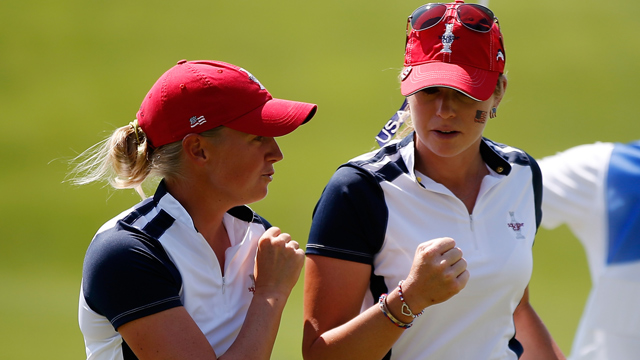 Solheim Cup Notebook: Lewis finally gets a win after a miserable first day