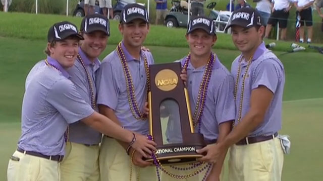 LSU wins men's NCAA golf title, beating Southern California in finale