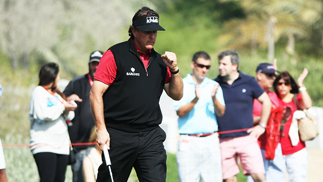 Mickelson's 63 shoots him into second place at Abu Dhabi HSBC