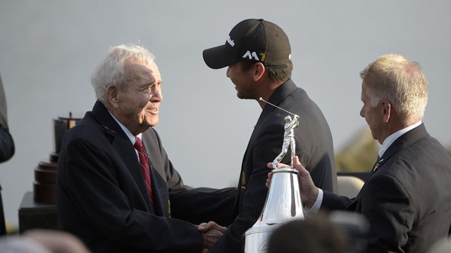 Bay Hill a tribute to Arnold Palmer, a red sweater to the winner
