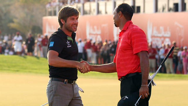 Rock wins Abu Dhabi Championship as Woods' control abandons him