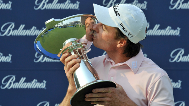 Rumford wins Ballantine's title with eagle on first hole of sudden death