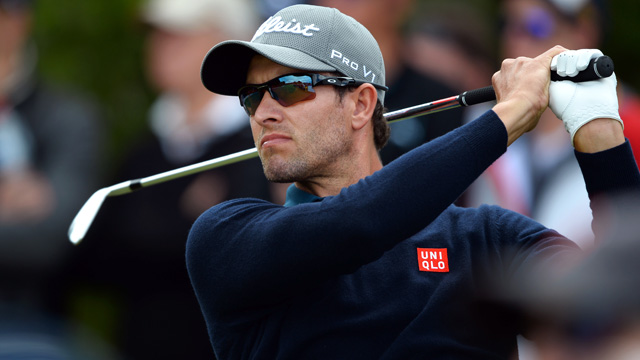 Adam Scott shares lead in Australian Masters after early second-day birdies